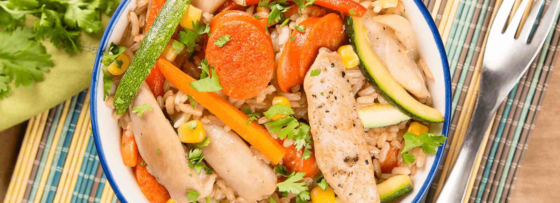 Cómo preparar arroz mixto de pollo