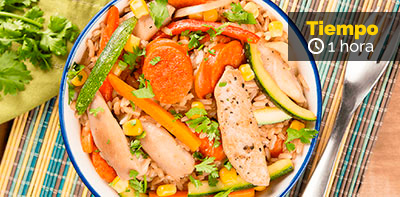 Cómo preparar arroz mixto de pollo