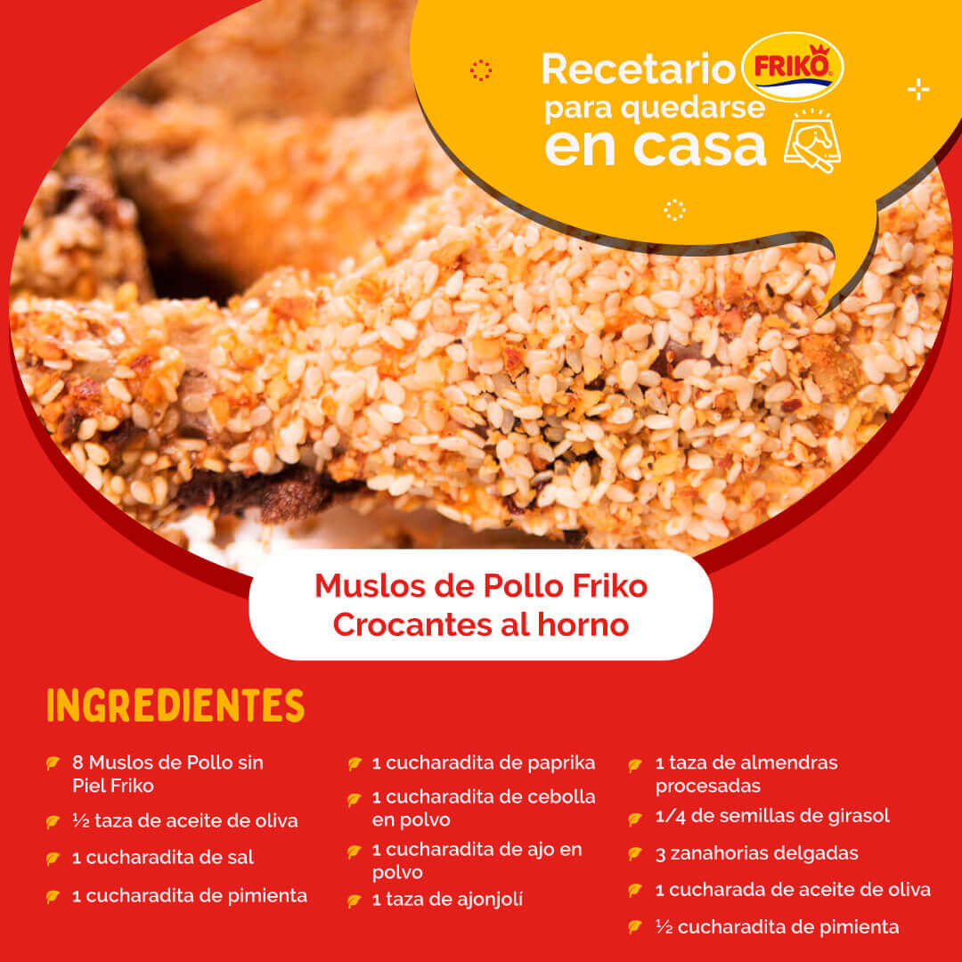 Muslos de pollo Friko crocantes al horno
