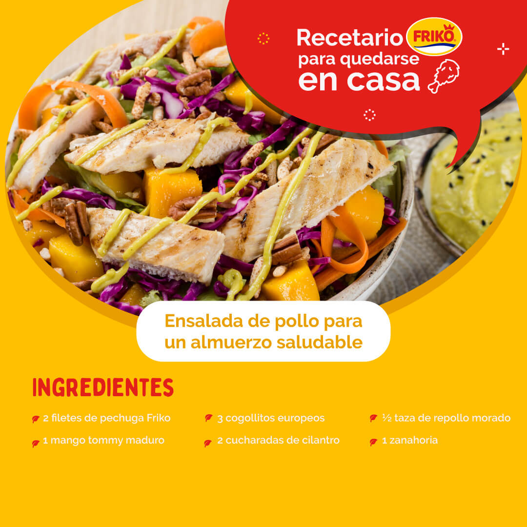 Receta de ensalada de pollo para un almuerzo saludable