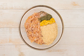 Ingredientes para preparar hamburguesas de pollo