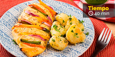 Pechuga con vegetales