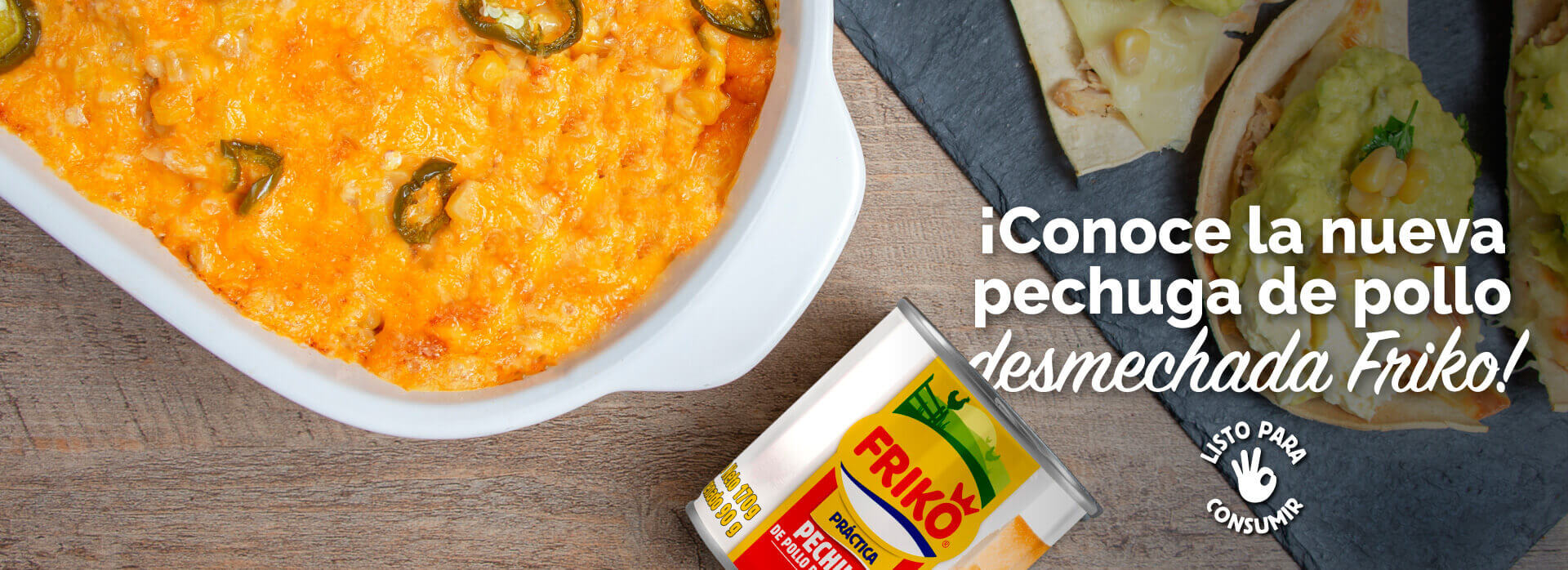 Pechuga de pollo desmechada en lata