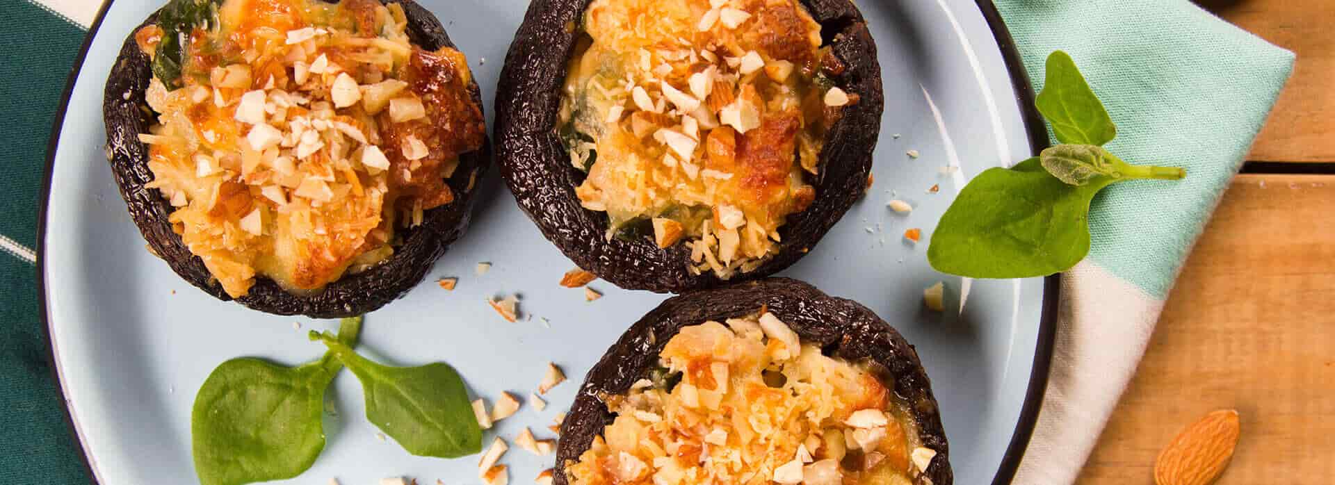 Receta de champiñones rellenos de pollo