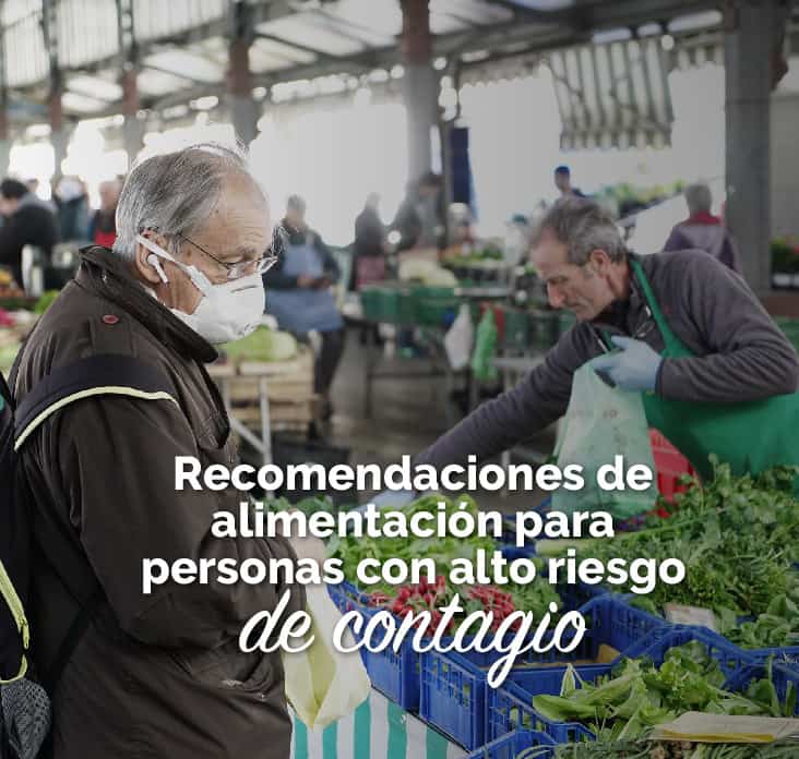Recomendaciones de alimentación para personas riesgo de covid