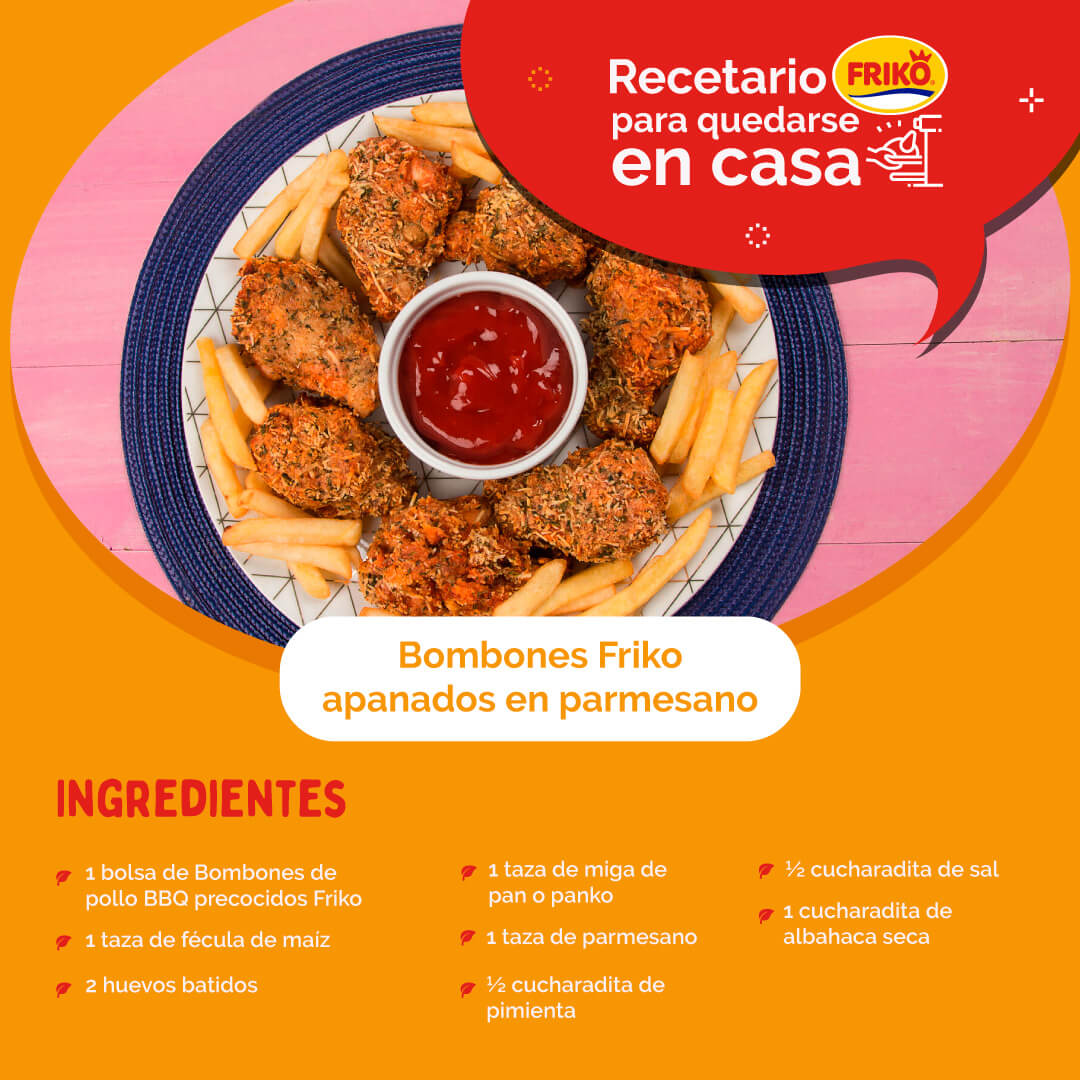Bombones de pollo apanados