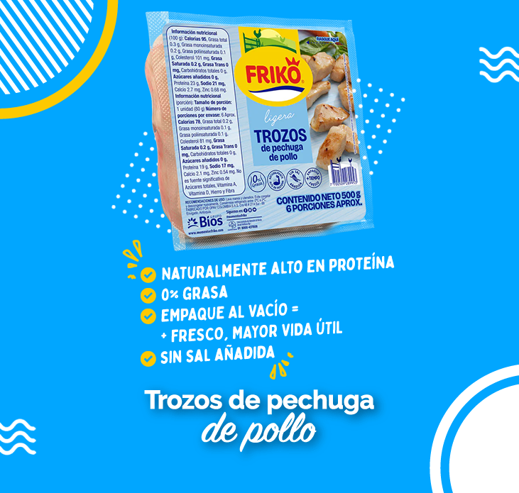 Conoce trozos de pechuga Friko