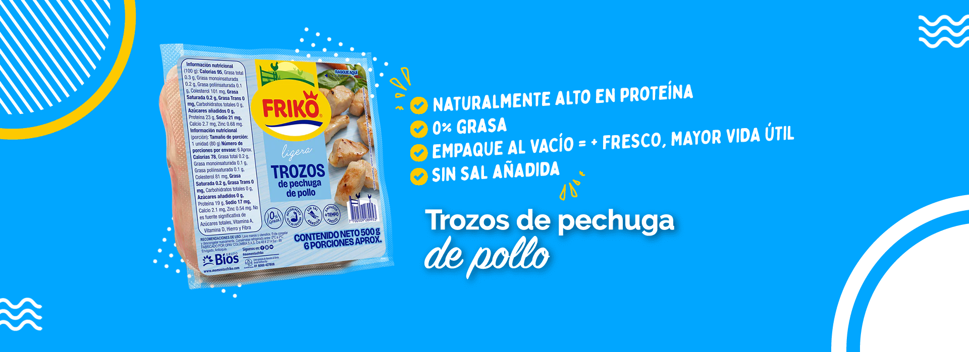 Conoce trozos de pechuga Friko