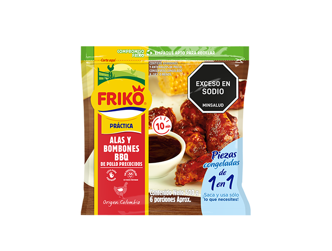 Alitas y Bombones de pollo Precocidos BBQ