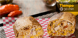 Prueba este burrito mexicano con pollo bbq