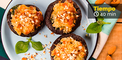 Receta de champiñones rellenos de pollo