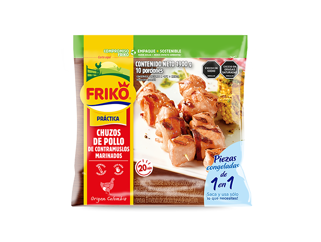 Chuzos de pollo con tocineta