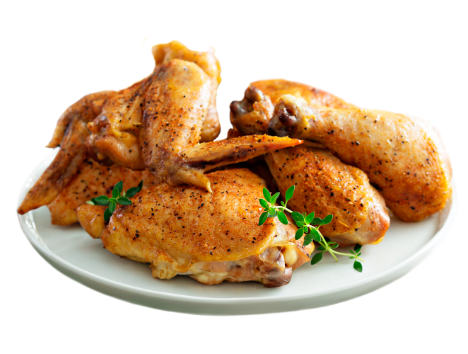 Medio Pollo adobado despresado listo para asar en casa