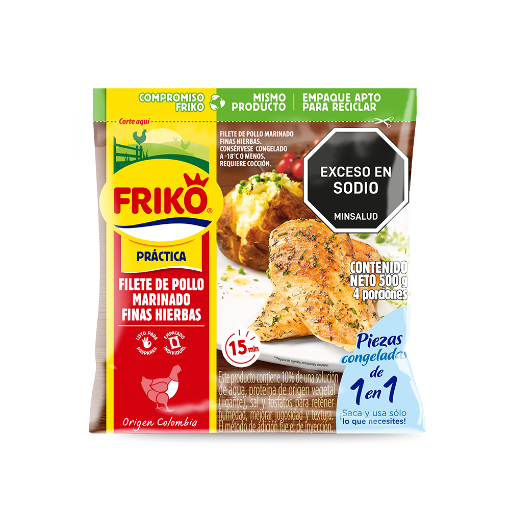 Filete de pollo en finas hierbas Friko