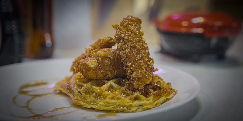 Waffles de pollo 